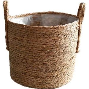Jimenez 1 Stuk Plant Potten Zeegras Planter Mand Bloempot Cover Geweven Plant Container Vaas Rieten Prullenbak