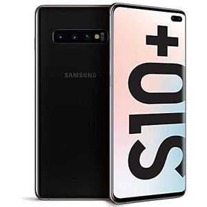 Samsung Galaxy S10+ display 6,4 inch (6,4 inch), 128 GB uitbreidbaar, RAM 8 GB, batterij 4100 mAh, 4G, Dual-SIM smartphone, Android 9 Pie [Italiaanse versie], zwart (Prism Black) (gereviseerd)