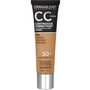 Dermablend Continuous Correction CC Cream - Broad Spectrum SPF 50+ Full Coverage FoundationMakeup and Color Corrector with Up to 24-Hour Color WearNon-Comedogenic - Shade: 50N, 1 fl. oz.
