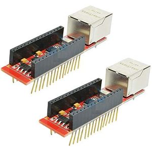 2pcs ENC28J60 Ethernet Shield HR911105A Shield Nano V3.0 RJ45 Webserver Module