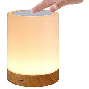 Yagosodee Touch Lamp, RGB Lamp LED Nachtlampje Dimbare Nachtlampjes, Oplaadbare Batterij Tafellamp Kamer Verlichting voor Slaapkamers Woonkamer (zonder Bluetooth Luidsprekers)
