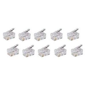 Shiverpeaks - BASIC-S - Modulaire Plug - Transparant - 4-polig - Vergulde Contacten - 10 Stuks
