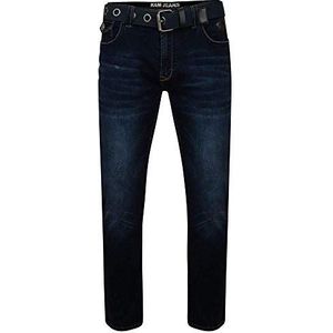 Kam Heren Extra Tall Stretch Tapered Dark Wash Jeans (Garcia), Mondlicht Blauw, 46W x 38L