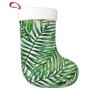 Kfjghhl Bananenblad Groen Grote Xmas Kous Sneeuwpop Gedrukt Patroon Sokken Kerst Opknoping Tassen Home Decoraties