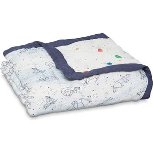 aden + anais™ Silky Soft Dream Blanket, knuffeldeken voor meisjes en jongens, babydeken van bamboe-viscose-mousseline, cadeau voor pasgeborenen, zuigelingen en peuters, 120 x 120 cm, sterrengaas