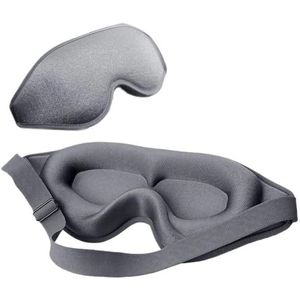 UYFRD 3D slaapmasker, oogmasker om te slapen, traagschuim, oogschaduw, wasbaar, ademend, ooglapje, draagbare blinddoek op reis (grijs, 4 stuks)