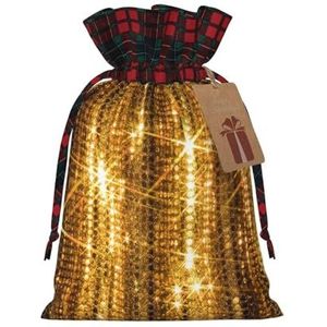 Gouden pailletten Sparkle Herbruikbare Gift Bag - Trekkoord Kerst Gift Bag, Perfect Voor Feestelijke Seizoenen, Kunst & Craft Tas