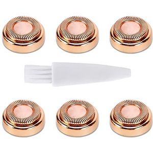 Vervangende kop voor gezichtshaar, 6 stuks vervangende messen voor Gen 1 Finishing Touch Onberispelijke Gezichtshaar Verwijdering Tool voor Gezicht (Rose Gold)