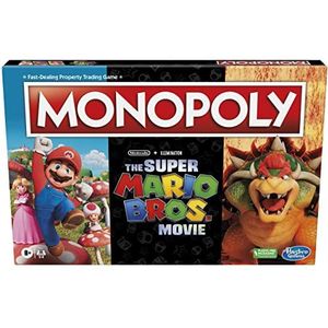 Monopoly The Super Mario Bros. Movie Edition kinderbordspel | Familiespellen voor Super Mario-fans | Inclusief Bowser Token | Leeftijd 8+ | 2-6 spelers