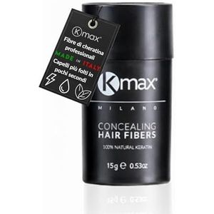 Kmax Haarvezels keratinevezels voor haar, verdichtende werking en afdekking van kaalheid, normale grootte (15 g) (koperbruin)