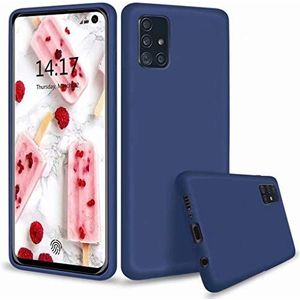 NiaCoCo Compatibel met Samsung Galaxy S20 Plus Case Vloeibare Siliconen Ultra Dunne Anti Shockproof Cover Krasbeschermende Telefoon Case - Blauw)+1 stks Gratis Screen Protector