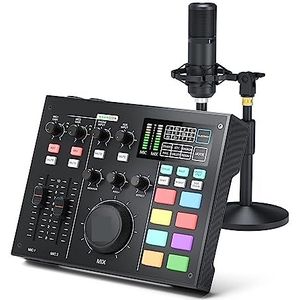 Geluidskaartset, Professionele microfoonkitinterface met XLR-condensatormicrofoon Podcast Studio for live streaming pc-opname gaming