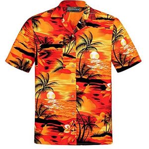 Hawaiiaans Overhemd | voor Heren | Katoen | maat S - 8XL | Korte mouw | Beach Shirt | Strand Overhemden | handpalm | Zonsondergang | Palmen | Zonsopgang | Paradijs | Kokosnoot Knopen | Hawaï | Zomer | Vakantie | Aloha Hemd | Hemden