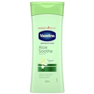 3 x Vaseline intensieve verzorging bodylotion - Aloë Soothe - vermindert droge, gebarsten huid - 400 ml