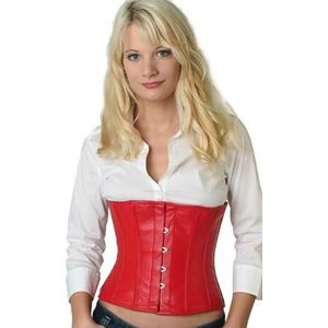 Leren corset rood taille Korset lw23