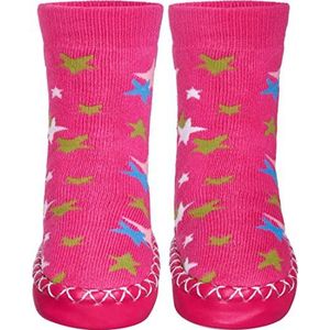 Playshoes Uniseks kinderpantoffels, Roze sterren, 17/18 EU