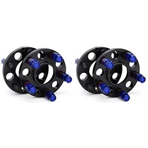 5x120 Past Voor Bmw Forged 6061 T6 Grade Aluminium Verspringende Wiel Spacers Kit (2) 15mm & 20mm W/Verlengde Bouten Cone Seat Afstandhouders(Blauw)
