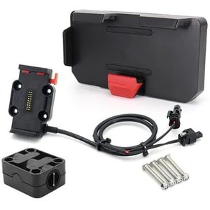 Telefoonhouder Motorfiets Voor BMW Voor R1200RT Voor R1250RT Adventure Navigatie Beugel Motorfiets USB Mobiele Telefoon GPS Draadloos Opladen Ondersteuning Navigatie Plaatbeugel (Color : -Set - 16mm