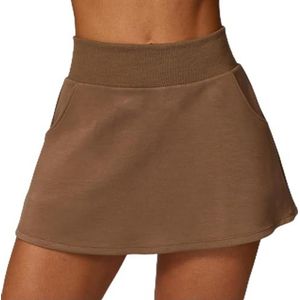 Vrouwen Sport Korte rok Zak Yoga Shorts Hoge taille Fitness Hardlopen Tennis Badminton Rok Gym Shorts Training