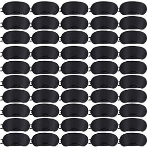 50 stuks blinddoek oogbedekking slaapmasker, blinde plooien voor spel, 4 lagen blinddoek slaapmaskers, zacht slaapmasker bulk met neuskussen en elastische band voor games, feestjes, reizen, slapen,