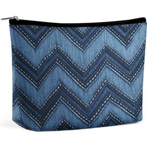 NKJJSTES Grote Capaciteit Cosmetische Tas Waterdichte Cosmetische Organizer Valentine Harten Gouden Vlinder Cosmetische Accessoires Organizer voor Vrouwen/meisje, Gradiënt Blauw Denim, Eén maat