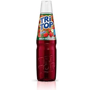 TRi TOP Dranksiroop Bos-aardbei 1 x 600 ml | siroop voor bruiswatermachines | 1 fles levert ca. 5 liter frisdrank