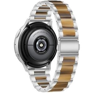 20 mm band geschikt for Samsung Galaxy Watch 3 41 mm 45 mm Actief 2 40 mm 44 mm Gear S3 staal + harsband geschikt for Huawei GT3 22 mm geschikt for Amazfit gts 3(Sillver Brown,20mm)