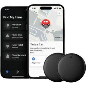 GPS-tracker, nauwkeurige GPS-locator zonder abonnement (Android/Apple), slimme mini GP90-tracker voor sleutels, bagage, voertuigen, compatibel(Android-Paquet de 2)
