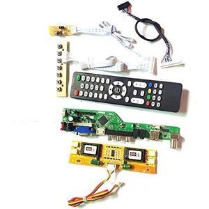 Voor HT170E01-101/300 Remote+Inverter+toetsenbord VGA HDMI AV USB 4CCFL 30Pin LVDS T.V53 controller board LCD display panel DIY kit (HT170E01-300)