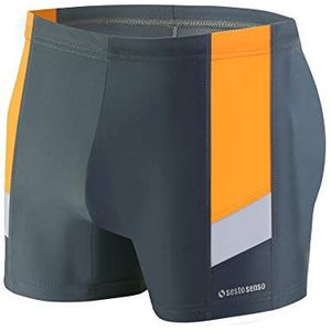 sesto senso Zwembroek voor heren, strakke wedstrijd, waterdicht, maat M tot 4XL, nauwsluitende badmode, Bd 381 Grafiet, 3XL