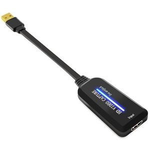 4K HD Video Capture-kaart HDMI naar USB live opnamekabel voor games voor computer USB 2.0, lengte 0,2 meter
