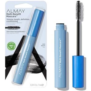 Almay One Coat Multi-Benefit Mascara, zwart, 0,24 vloeibare ounce