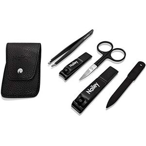 Profi Nagelknipser Set von Nailey für Damen & Herren | Nagelset für Fuß oder Fingernägel | Nagelpflegeset im Leder-Etui | Maniküre und Pediküre Set für Männer & Frauen | Nagelschneider | NEU 2021