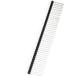 Reland Sun 2.54mm 40P Single Header Pin With Round Hole Female Gold Plated 90 Degree Bent Misaligned (20mm)