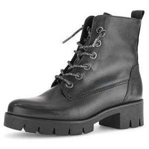 Gabor Dames combat boots, vrouwen enkellaarzen, beste pasvorm, Zwart 37, 43 EU