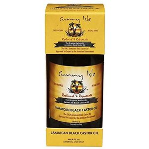 Sunny Isle Jamaicaanse zwarte castorlie, Original 100% zuivere castorbonen-olie voor haar, wimpers en wenkbrauwen 4 oz door JBC-distributeurs Inc.