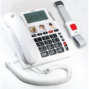 VOCA - Grote Knop 4G Draadloze Versterkte Telefoon voor Senioren - Nummerweergave - Handsfree Speakerphone - Luid voor Slechthorenden en Slechtzienden