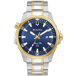 Bulova Marine Star tweekleurige armband horloge | 43mm | 98B384, quartz uurwerk, Quartz uurwerk
