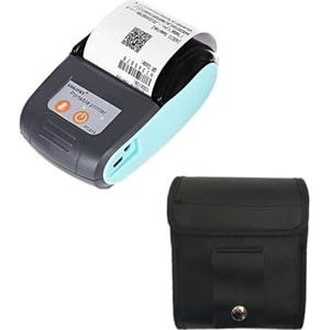 Handbediende slimme inkjetprinter, Draagbare thermische BT 4.0 Ontvangstprinter Mini Printer Mobiele 58mm Machine Taxi-printer voor Code Date Label-industrie(Blue)