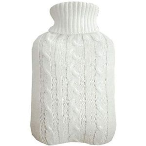 DieffematicRSD Warmwaterkruik 2000 ml cover gebreide koude-proof wasbare afneembare grote beschermende warmtebehoud voor warm waterfles veilig explosiebestendig (Color : White)