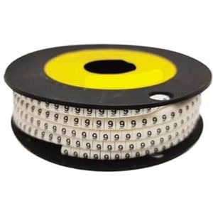 Draadnummermarkering, Kabelmarkering Multicolor cijfers 0-9 Pak van 250/500/1000 stuks 2,5 mm2 spiraal for 18AWG-12AWG(No.9,EC-1)