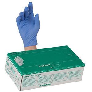 Onderzoekshandschoenen Vasco Nitril Light, maat XL/9-10, poedervrij en latexvrij, 90 st.