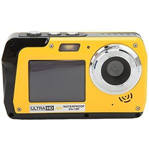 Onderwatercamera's, 4K 56MP Waterdichte Digitale Camera 3,0 Inch 2 Inch IPS Dubbel Scherm 10ft Waterdichte 1700 MAh Batterijopname Tijdens Opladen Type C voor Snorkelen