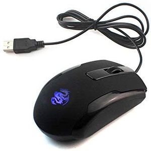 KRSEUB WishLotus Logotipo van de muis, canhoto, gegraveerd met laser en fosco 800 dpi-resolutie, 3D-plug-and-play, mini-USB-muis, compatibel met laptop