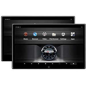 Draagbare dvd-speler voor videospelers op hoofdsteunen in auto's 13.3 Inch Touch Auto Hoofdsteun Monitor 4K 1080P Video Speler RAM2G + ROM32GB Game Afstandsbediening HDMI IR AV FM USB met HD-roterend