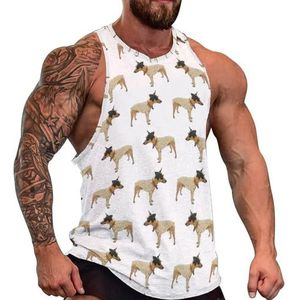 Russell Jack Patroon Heren Tank Top Grafische Mouwloze Bodybuilding Tees Casual Strand T-Shirt Grappige Gym Spier