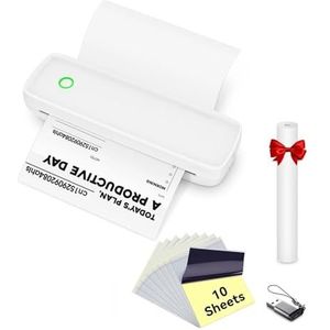 Thermisch Printer Draagbare Thermische Printer Inktloze A4 Tattoo Stencilprinter Machine Bluetooth USB For Mobiele Pc Laptop Tattoo Transfer Printer Duidelijk Snel(Printer-Tattoo Paper)