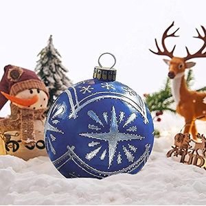 Ycxydr opblaasbare kerstbal, gigantische kerstdecoratie, diameter 60 cm, voor buiten grote versiering voor bruiloft, festival, woondecoratie, tuin of gazon, met pomp (B)
