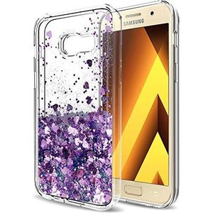 Hoesje voor Samsung Galaxy A5 (2017), Glitter Vloeibare Drijfzand Flow Luxe Mode Helder Transparant TPU Gel Siliconen Shockproof Cover voor Samsung Galaxy A5 (2017) Turquoise