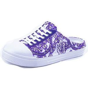 Tuinklompen voor dames, ademende schoenen, badschoenen, strandschoenen, waterschoenen, pantoffels, wandelschoenen, lila 1, 37 EU